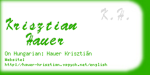 krisztian hauer business card